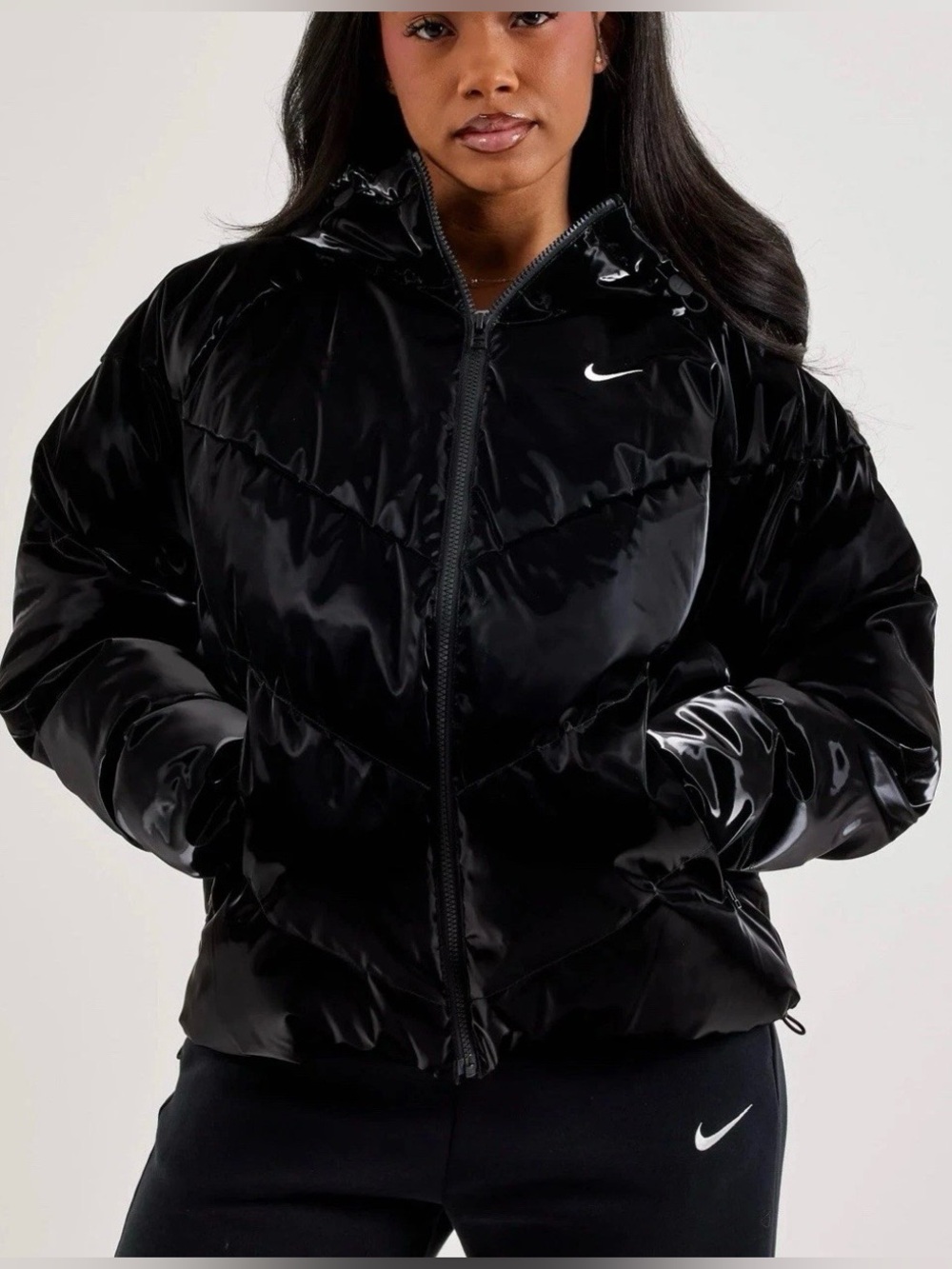 WOMEN'S Nike Sportswear THERMA-FIT Shine Puffer Jacket. NWT, size L